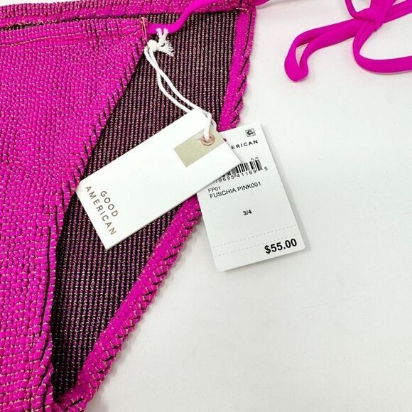 GOOD AMERICAN Women's Pink Bikini Bottom - Picture 6 of 7